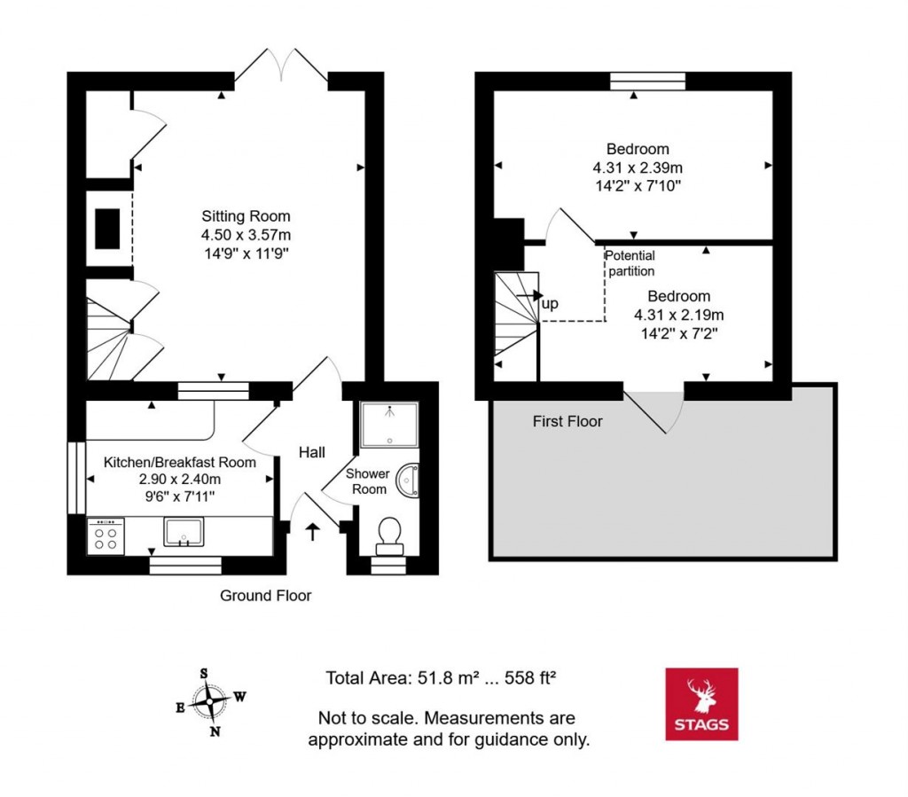 Floorplans For Clay Lane, Puncknowle, Dorchester
