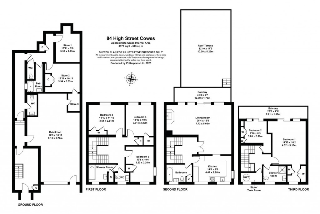 Floorplans For Cowes, Isle of Wight