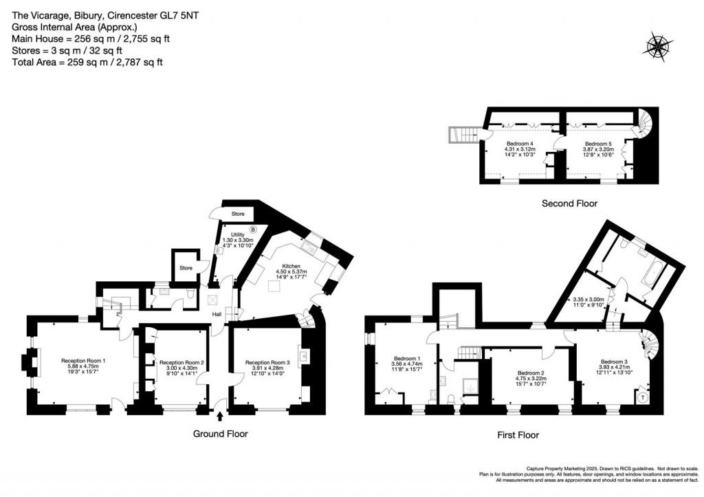 Floorplans For Bibury, Gloucestershire