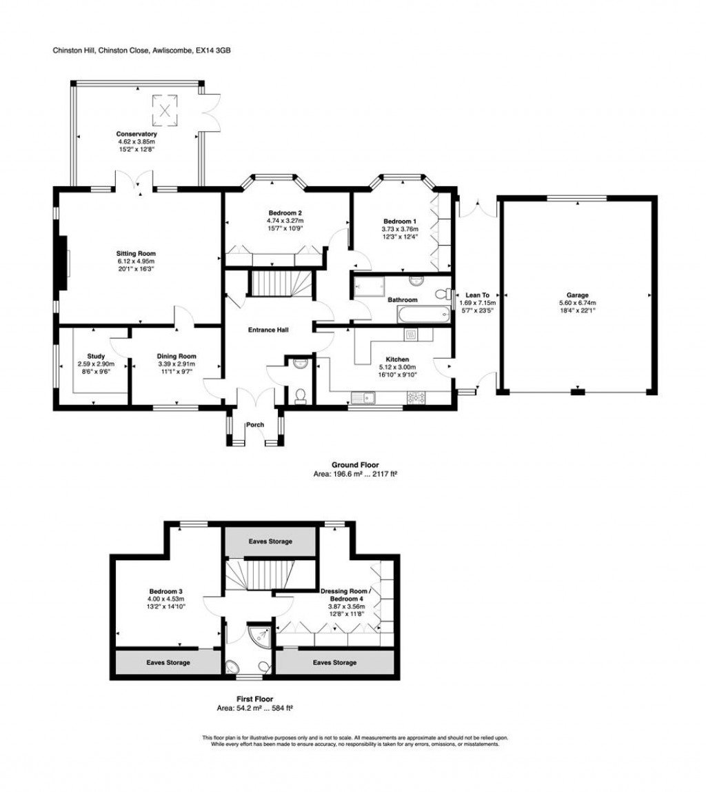 Floorplans For Chinston Close, Awliscombe