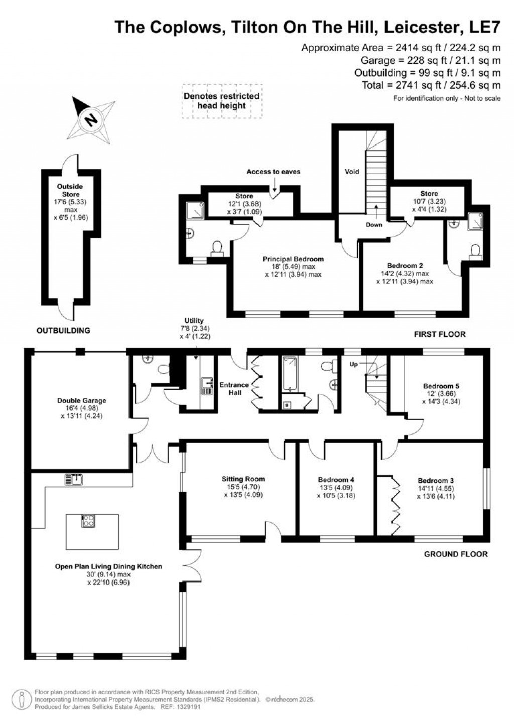 Floorplans For The Coplows, Tilton On The Hill, Leicestershire