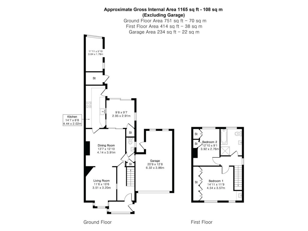 Floorplans For Thaxted Road, Saffron Walden