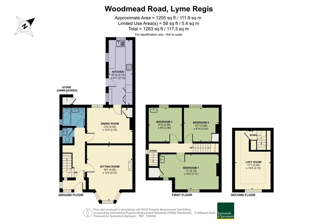 Floorplans For Woodmead Road, Lyme Regis