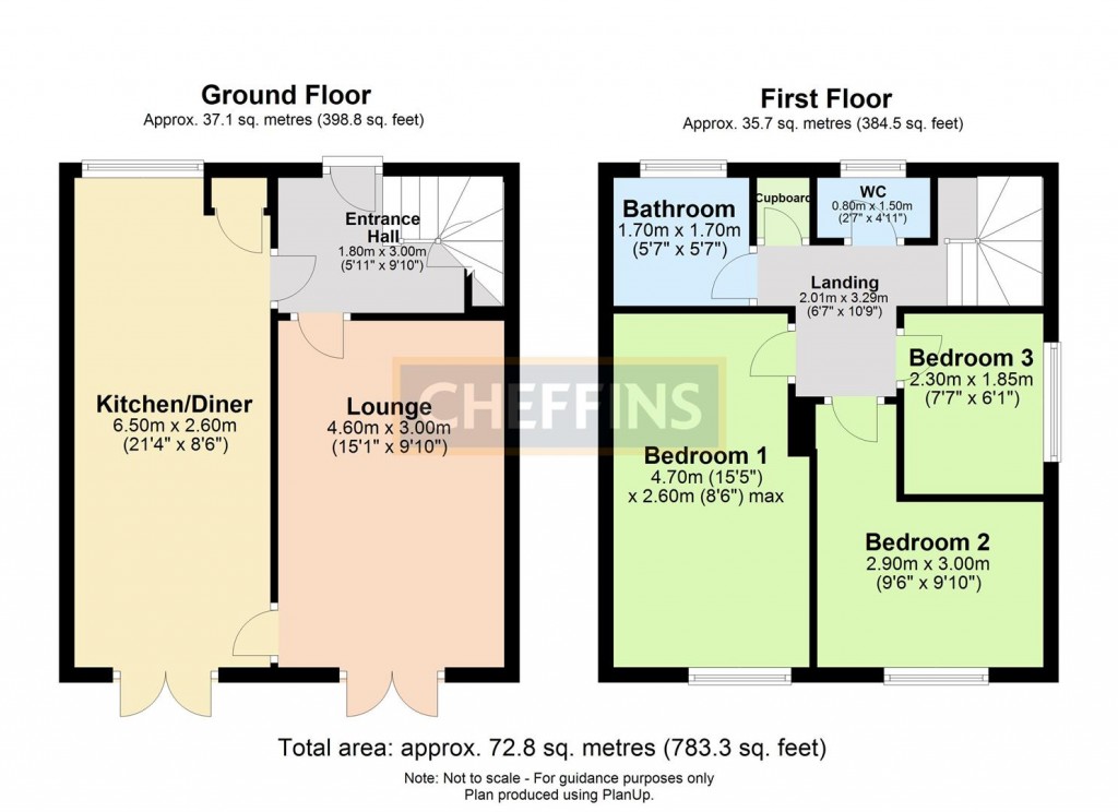 Floorplans For Mortlock Gardens, Abington, Cambridge