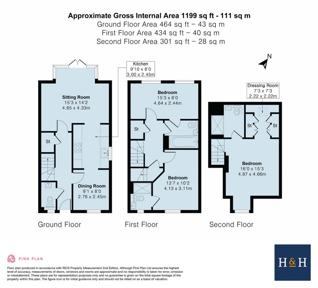 Floorplans For 16, Linden Way, Daventry, NN11