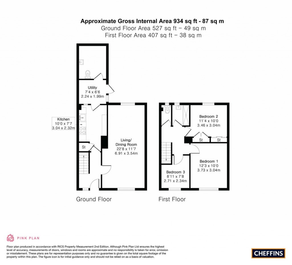 Floorplans For Rowntree Way, Saffron Walden