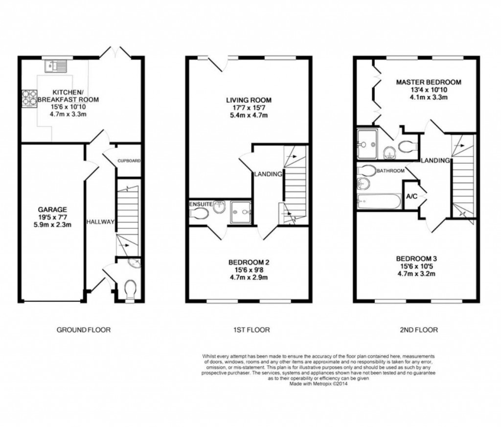 Floorplans For Cobham Road, Blandford Forum