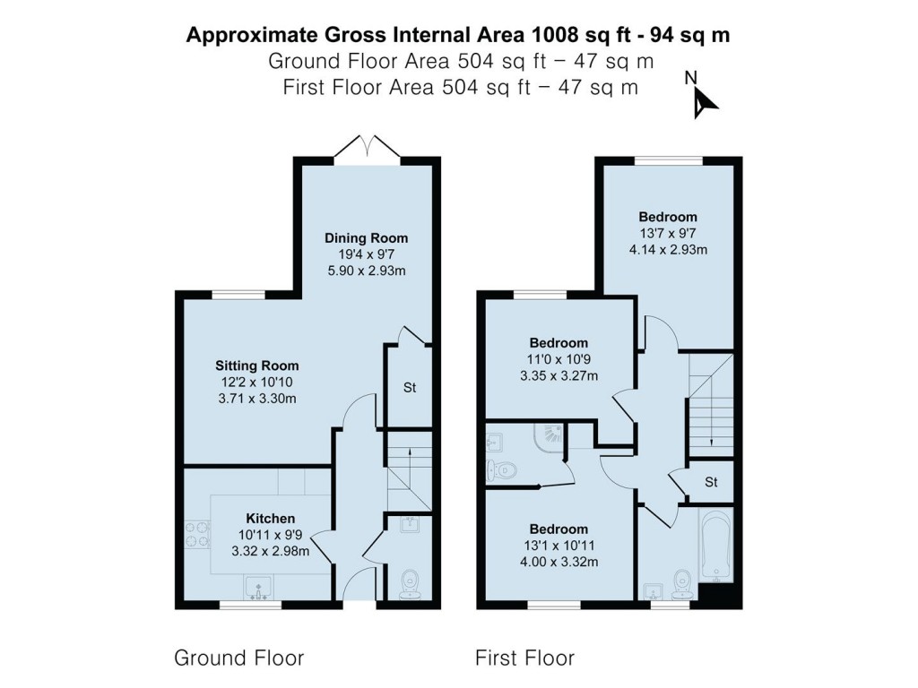 Floorplans For Reindeer Court, Potterspury, NN12