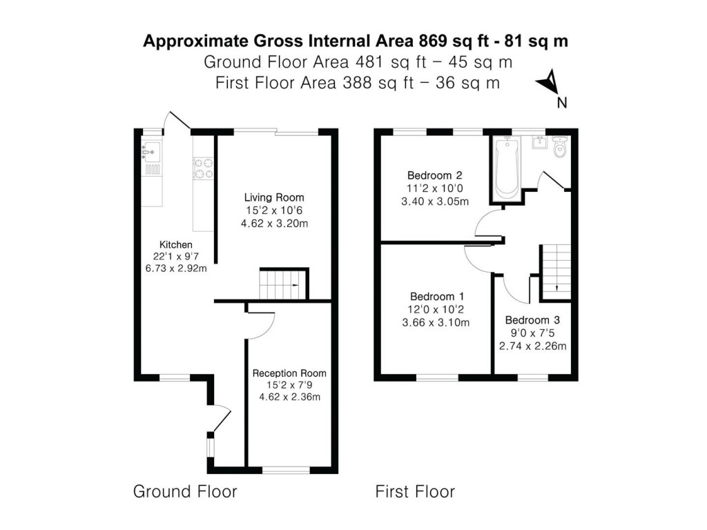 Floorplans For Ross Close, Saffron Walden