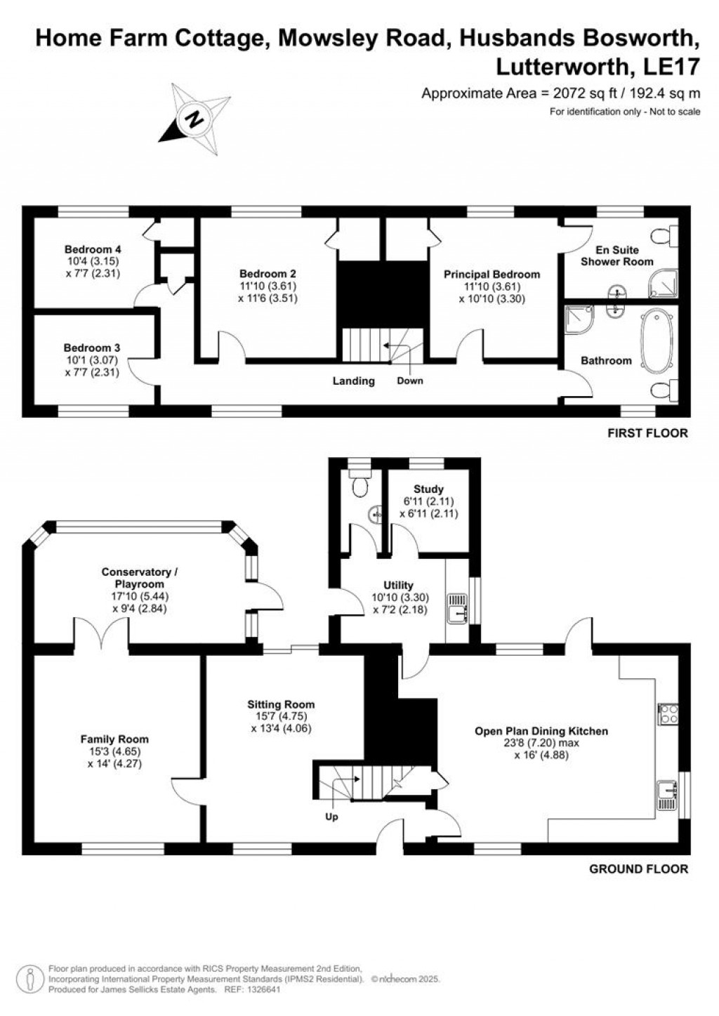 Floorplans For Home Farm Cottage, Husbands Bosworth, Lutterworth