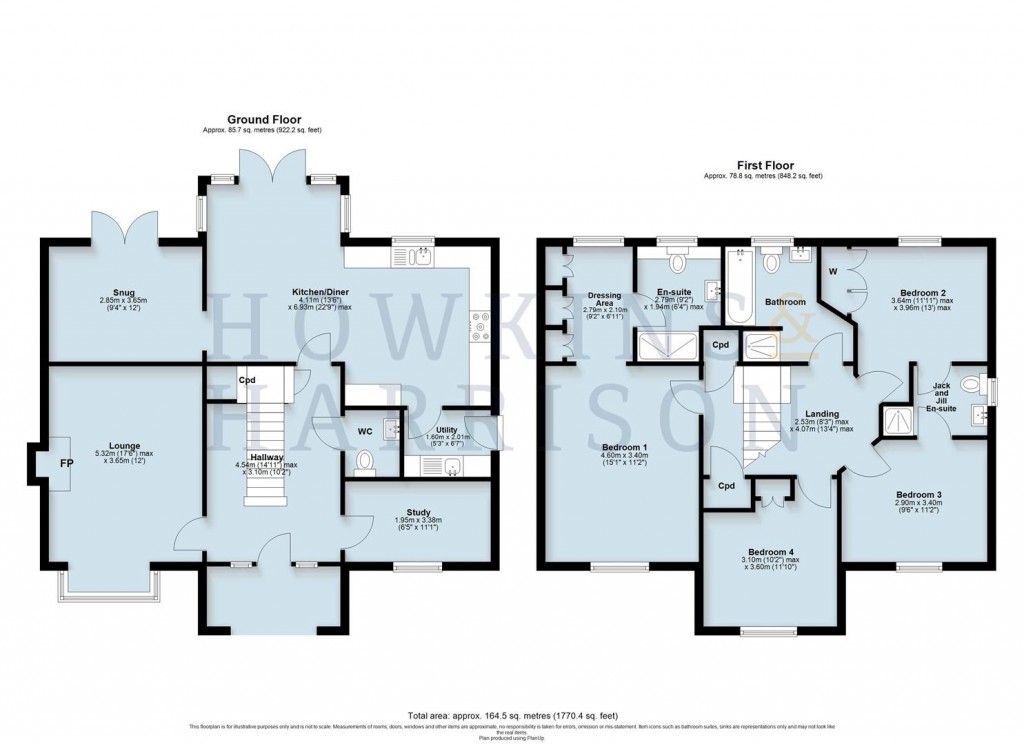 Floorplans For Wulfric Avenue, Austrey, CV9