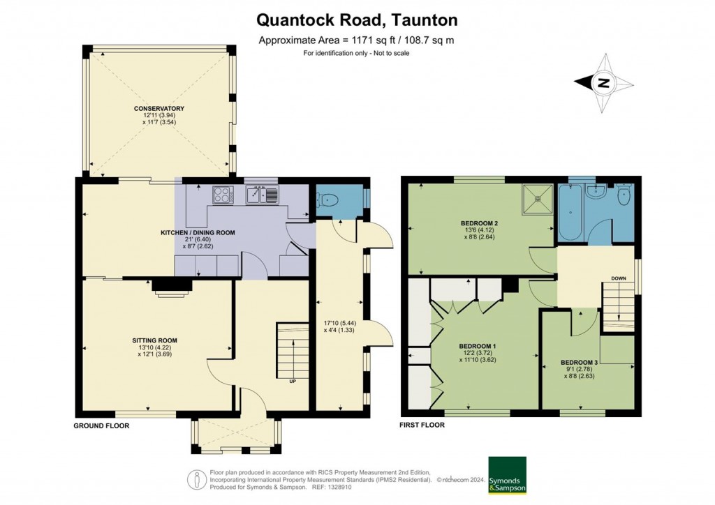 Floorplans For Quantock Road, Taunton