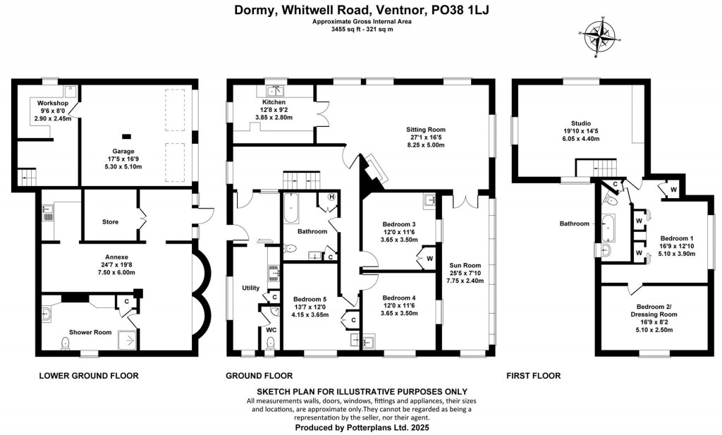 Floorplans For Ventnor, Isle of Wight