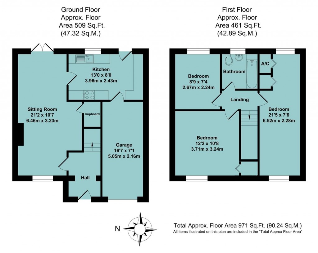 Floorplans For Kensington Close, Kings Sutton