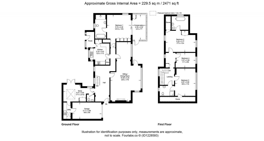 Floorplans For Roundham Gardens, Paignton