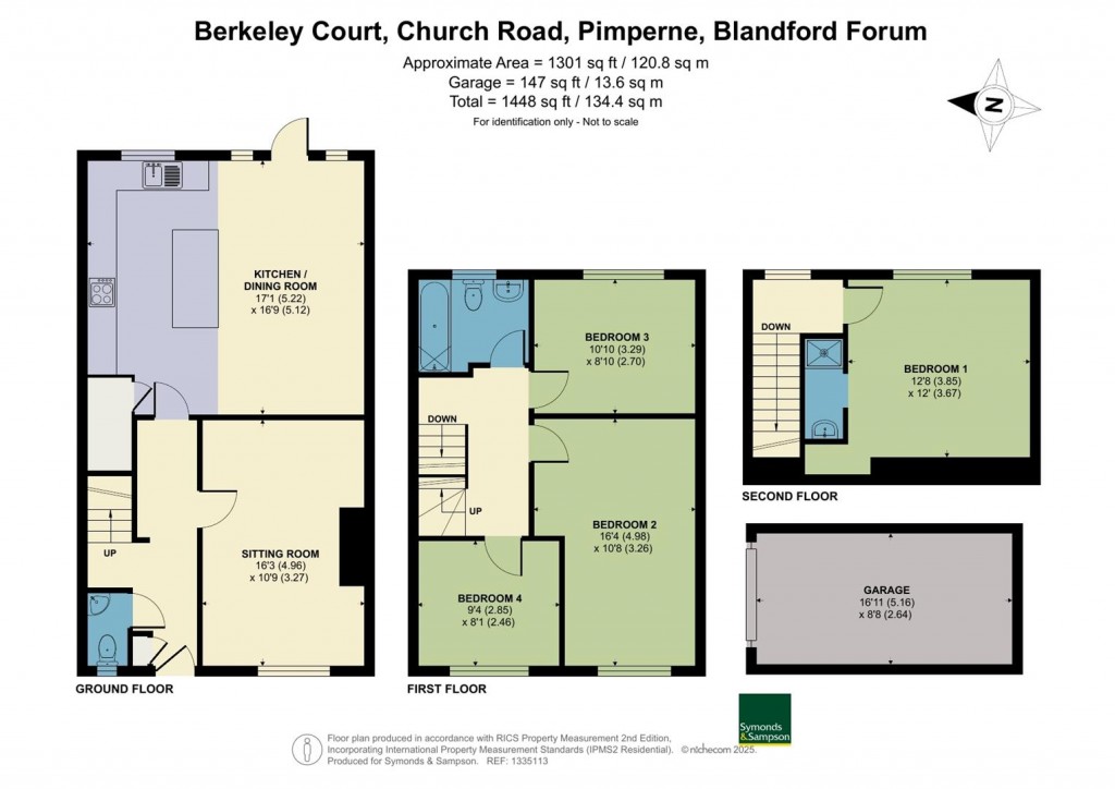 Floorplans For Church Road, Pimperne, Blandford Forum