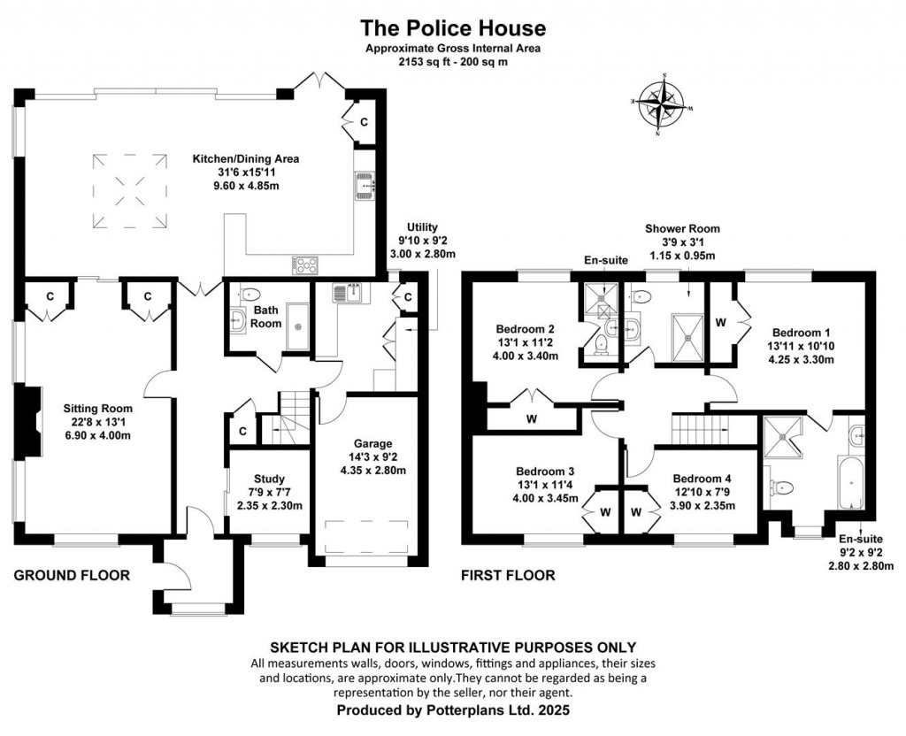 Floorplans For Seaview, Isle of Wight