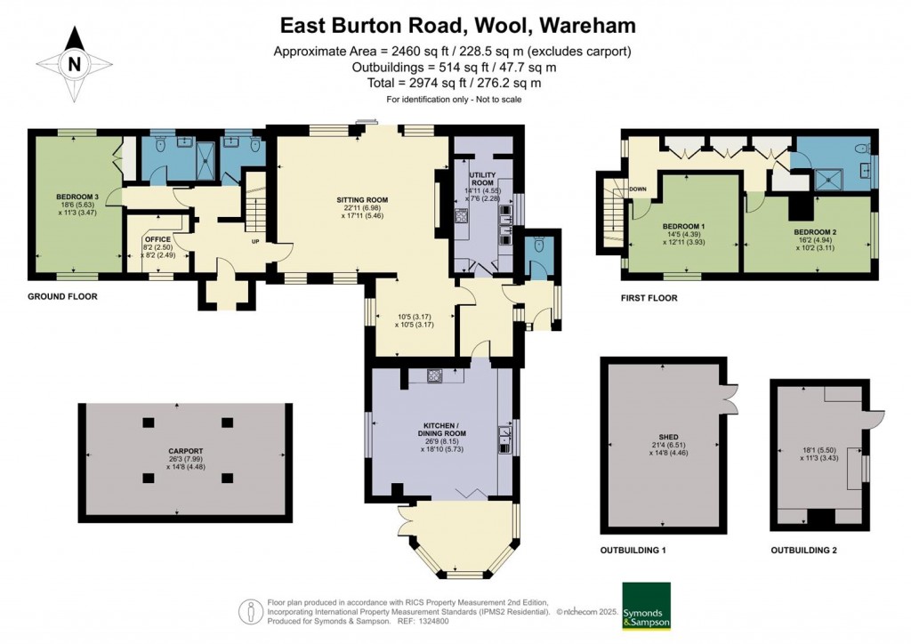 Floorplans For East Burton Road, Wool, Wareham