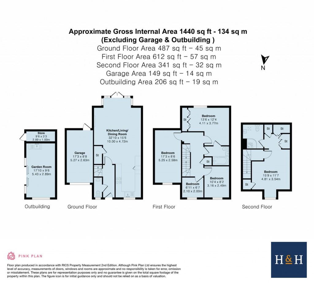 Floorplans For Dennetts Close, Daventry, NN11