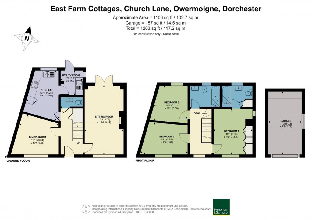 Floorplans For Church Lane, Owermoigne, Dorchester
