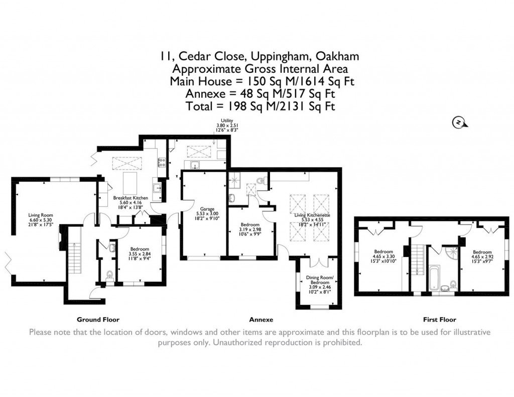 Floorplans For Cedar Close, Uppingham, Rutland