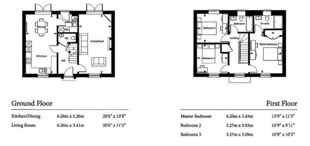 Floorplans For Barton Gardens, Charminster, Dorchester
