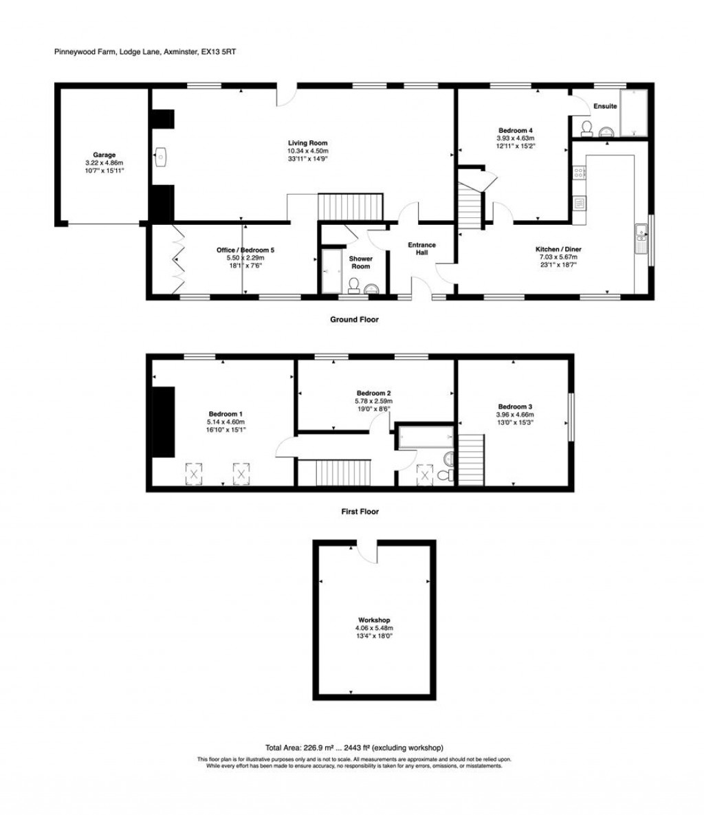 Floorplans For Lodge Lane, Axminster