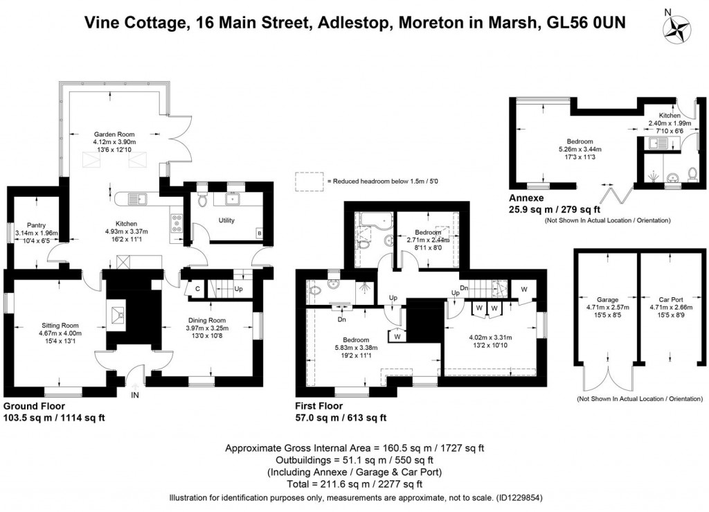 Floorplans For Adlestrop, Gloucestershire