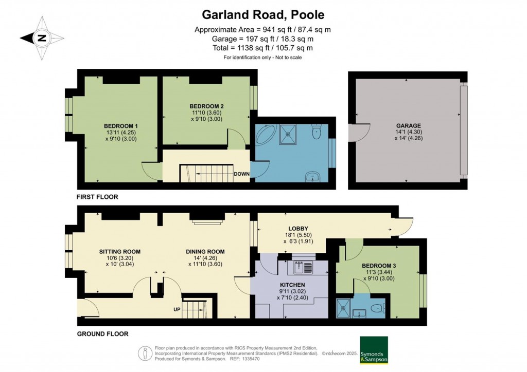 Floorplans For Garland Road, Poole