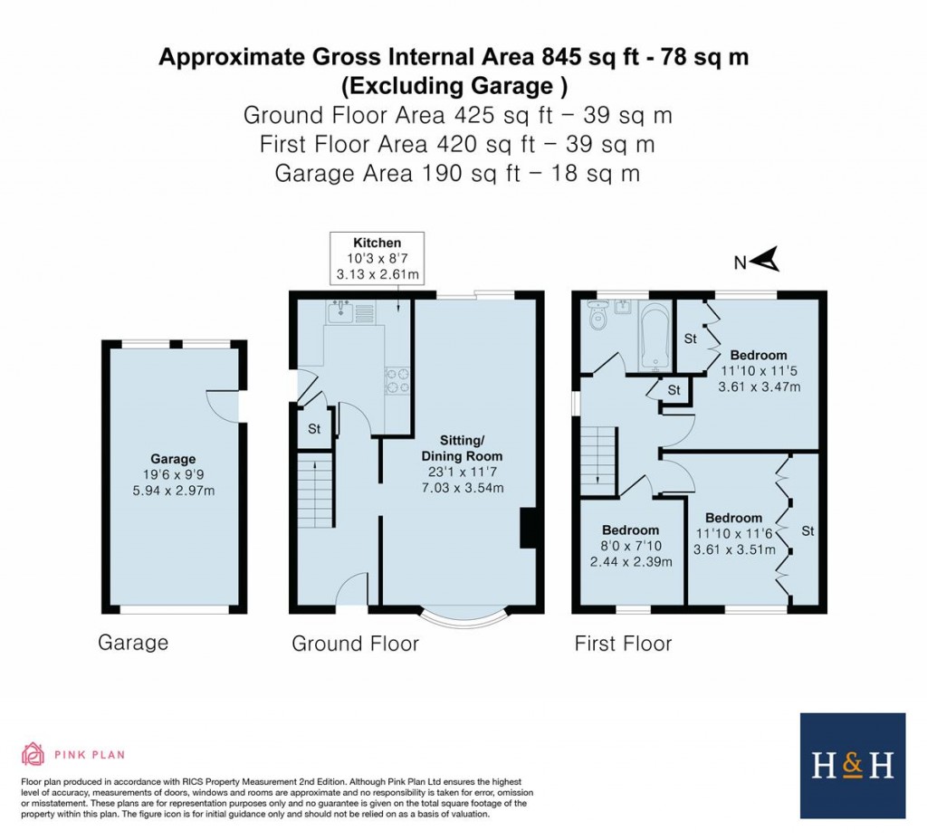Floorplans For Boundary Road, Lutterworth, LE17