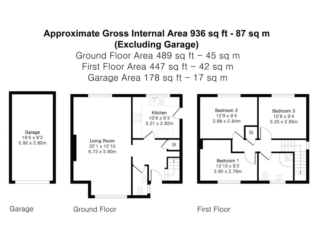Floorplans For Hollow Road, Elmdon, Saffron Walden