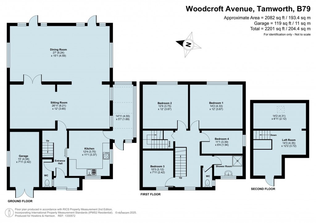 Floorplans For Woodcroft Avenue, Tamworth, B79