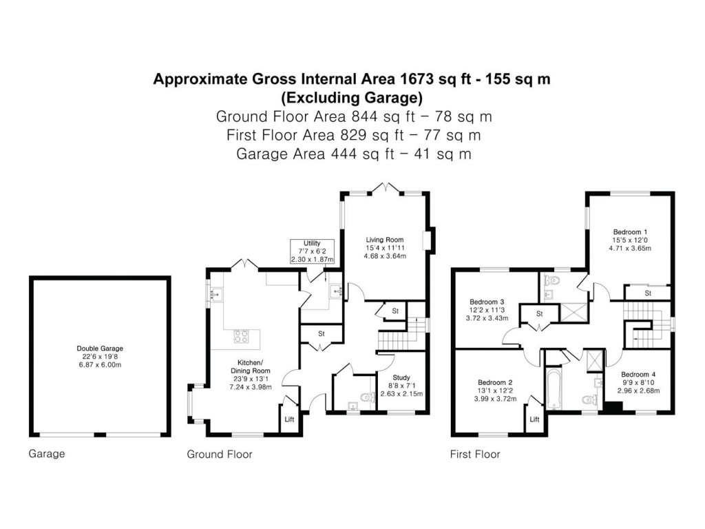 Floorplans For Smallwood Road, Elsenham, Bishop's Stortford