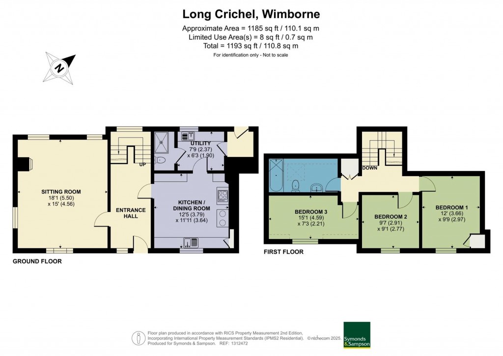 Floorplans For Long Crichel, Wimborne