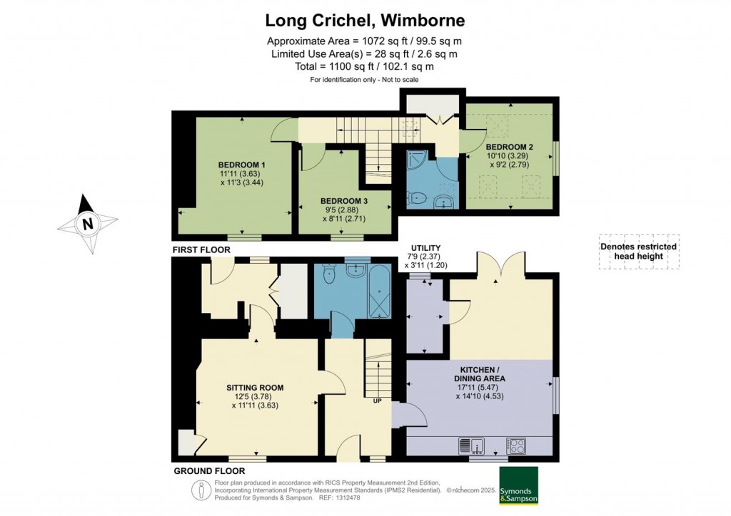 Floorplans For Long Crichel, Wimborne