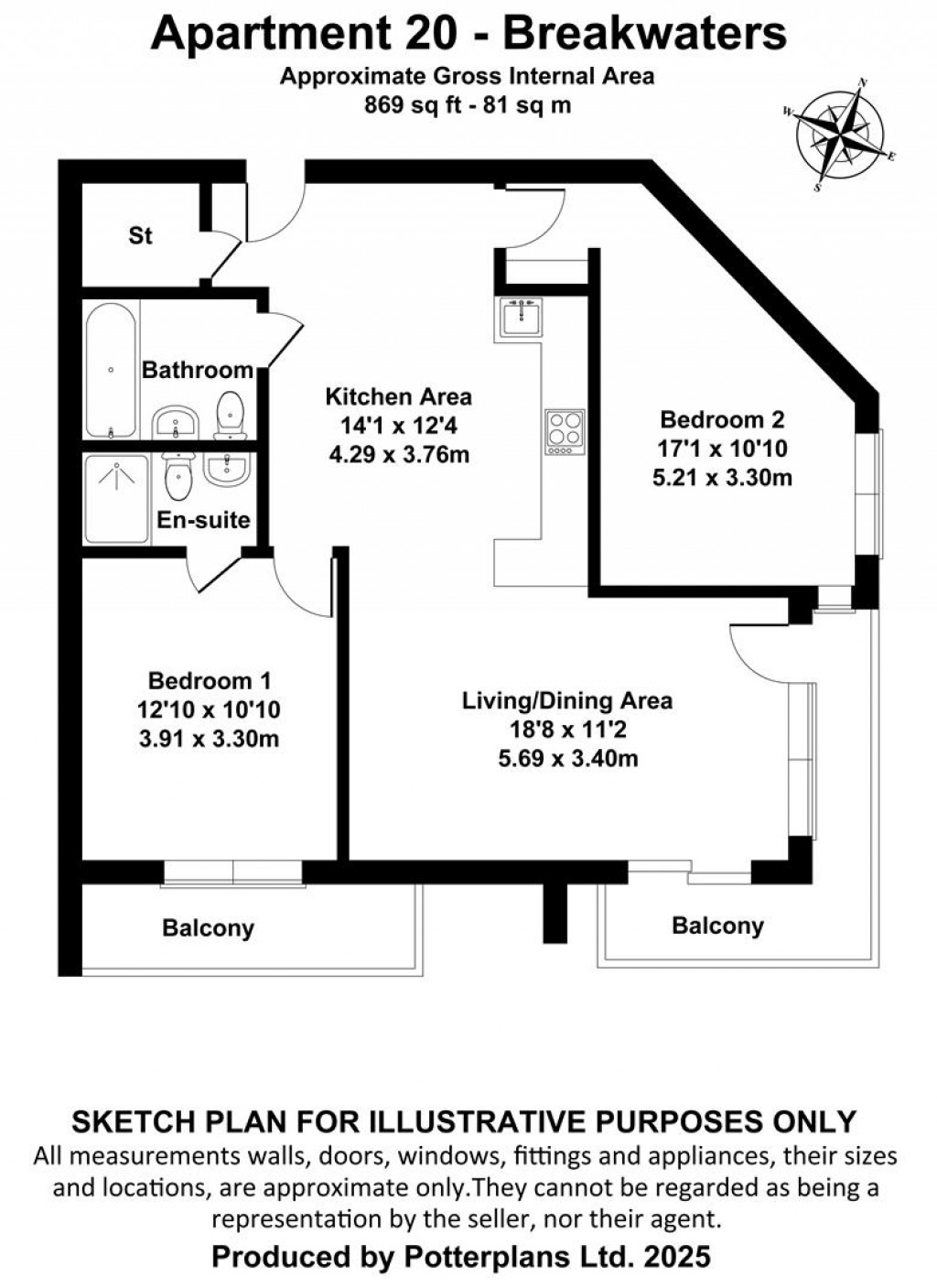 Floorplans For Sandown, Isle of Wight