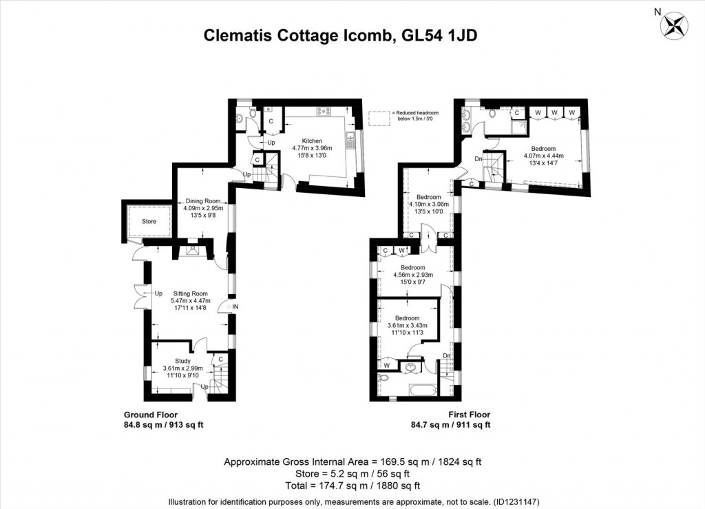 Floorplans For Icomb, Gloucestershire
