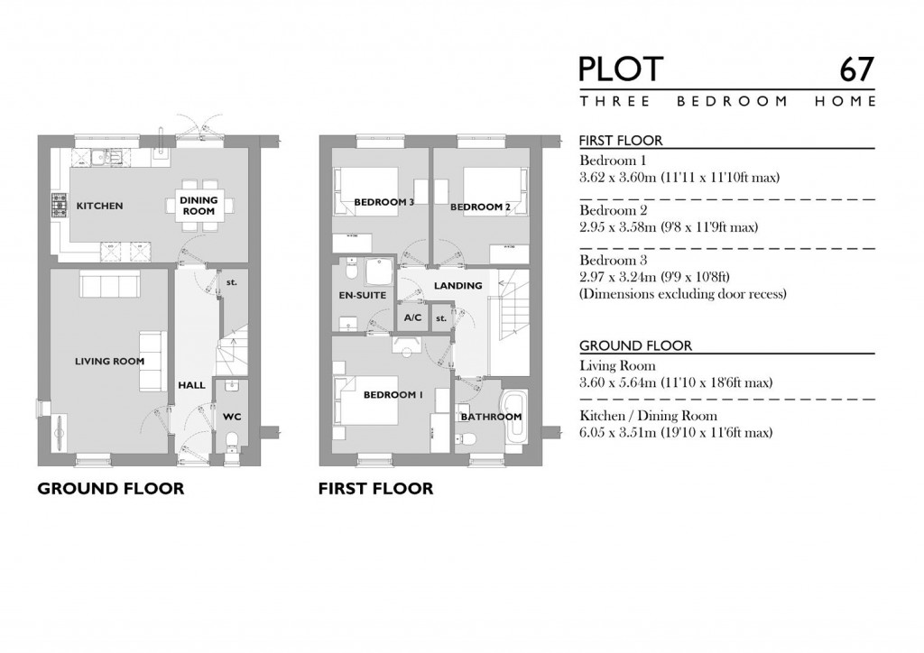 Floorplans For Tideford Place, Poundbury, Dorchester