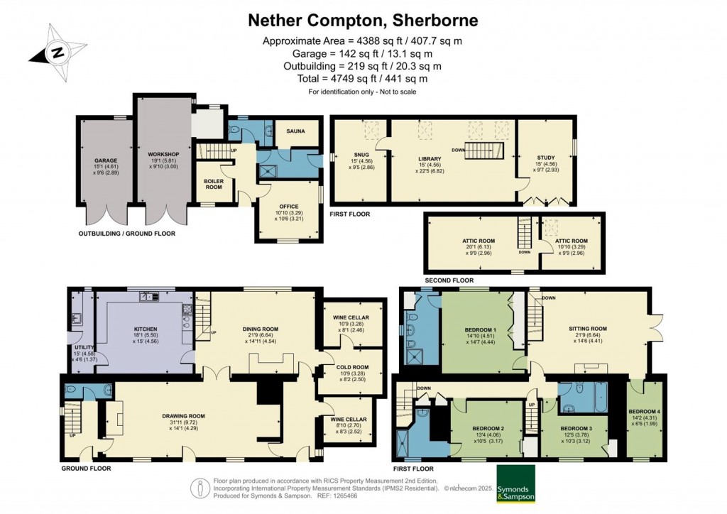 Floorplans For Nether Compton, Sherborne, Dorset