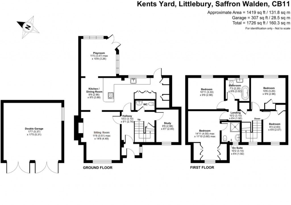 Floorplans For Kents Yard, Littlebury, Saffron Walden
