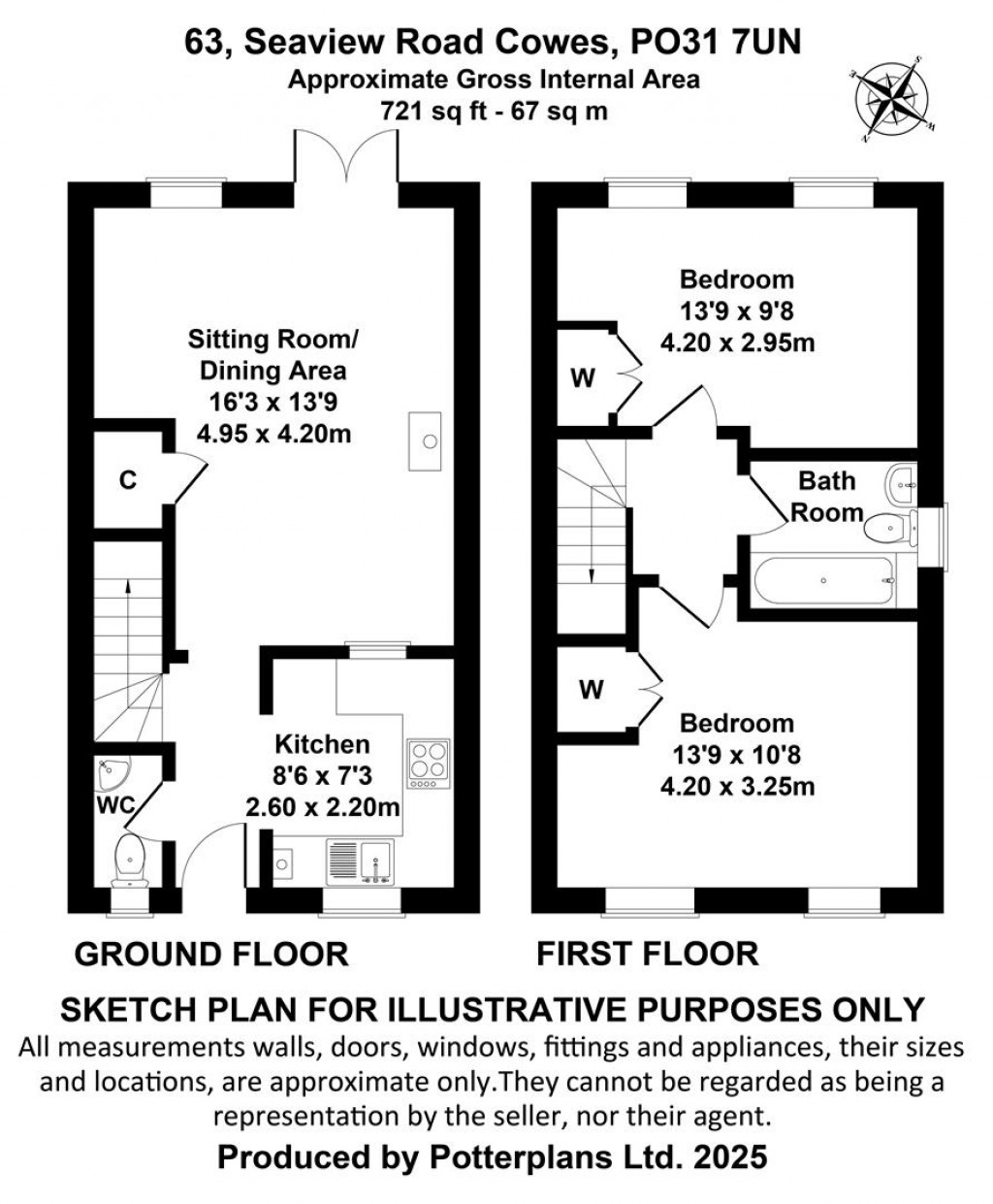 Floorplans For Cowes, Isle of Wight