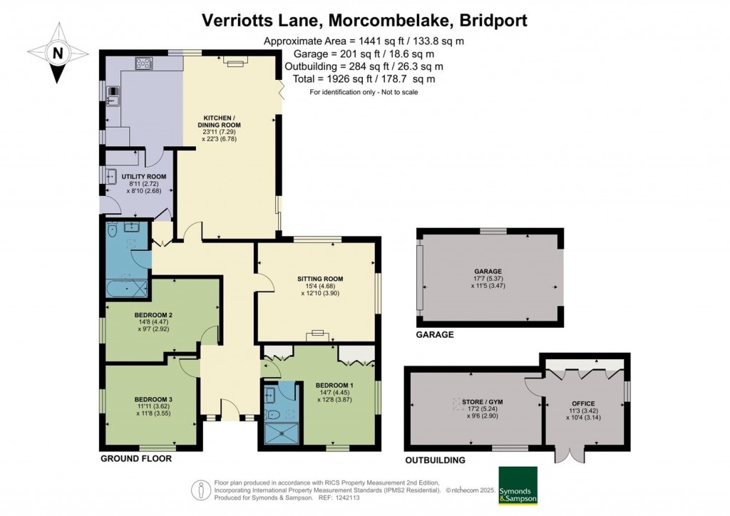 Floorplans For Verriotts Lane, Morcombelake, Bridport