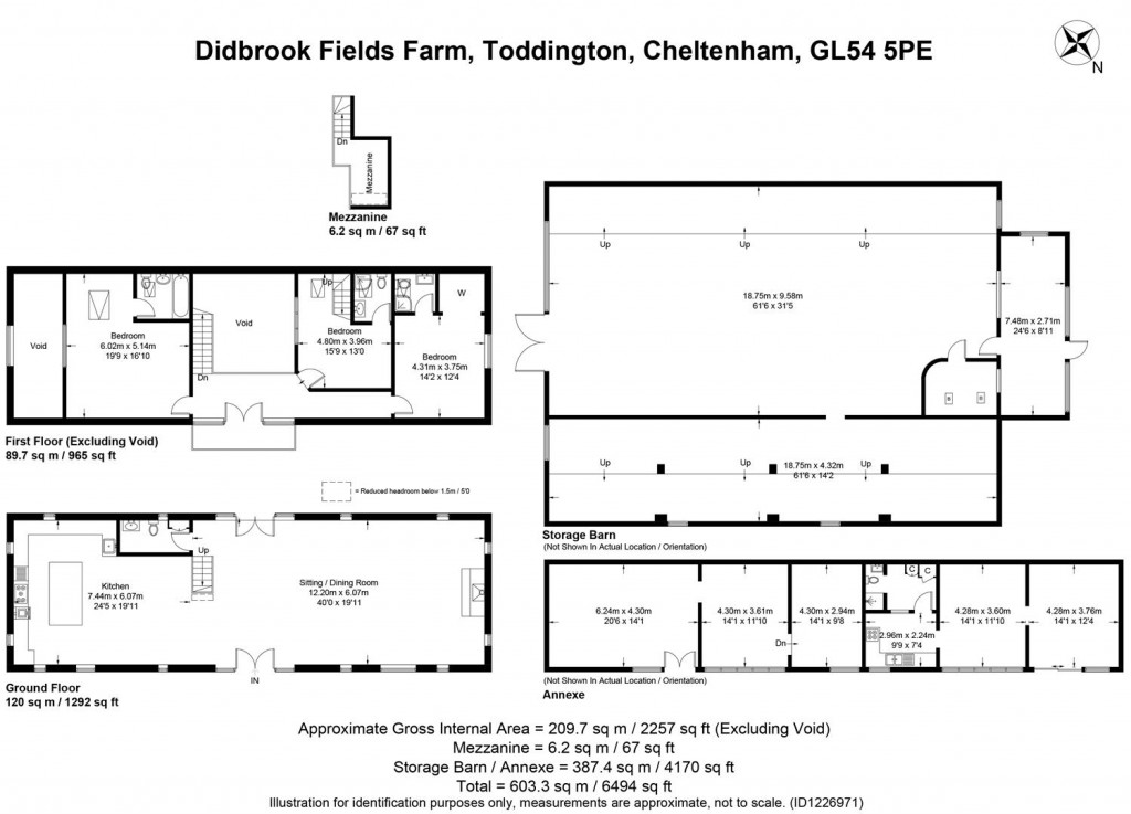 Floorplans For Toddington, Gloucestershire