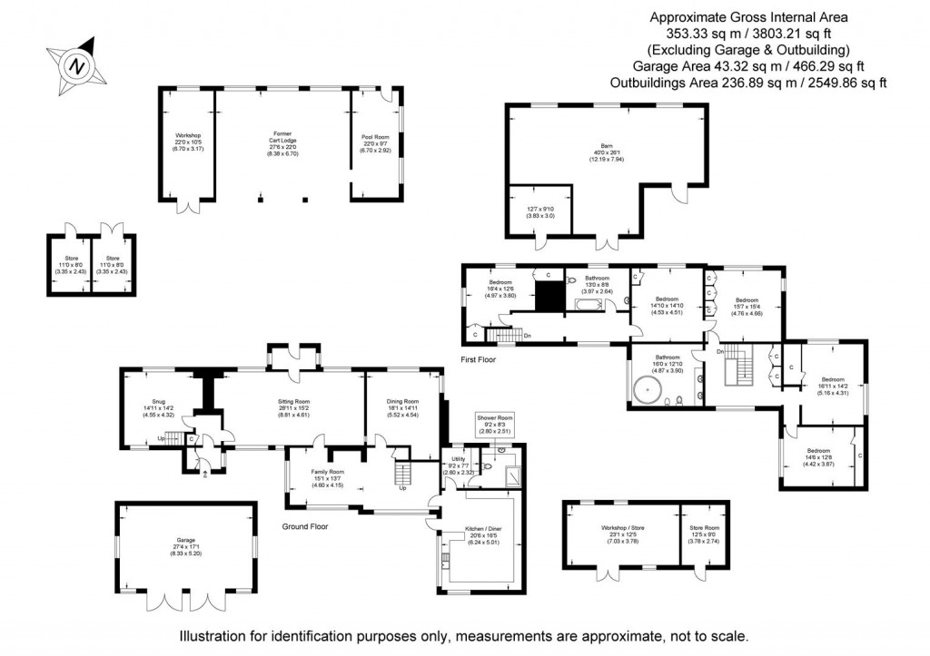 Floorplans For Tindon End, Great Sampford, Saffron Walden