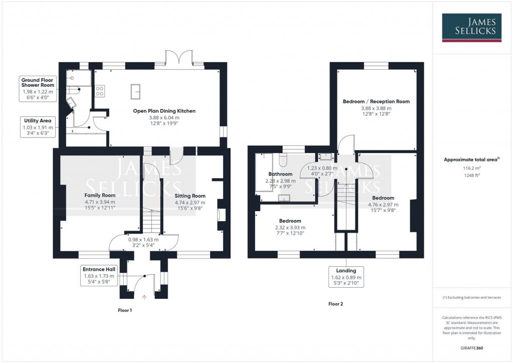 Floorplans For The Bank, Theddingworth, Lutterworth