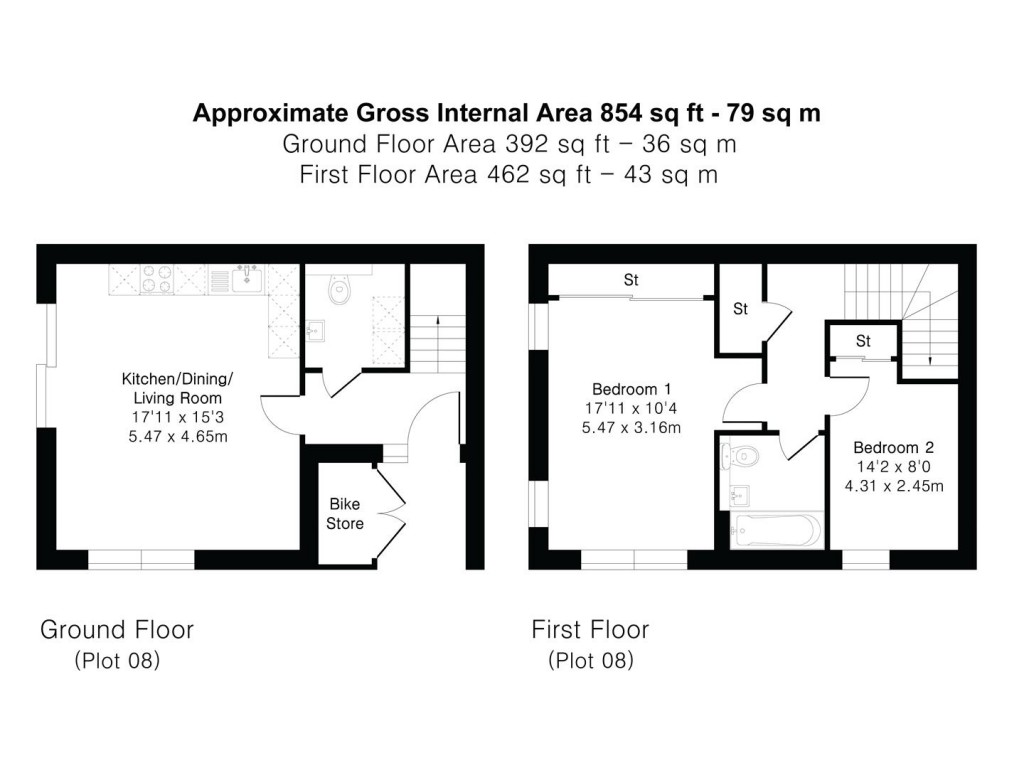Floorplans For Northfield Avenue, Cambridge