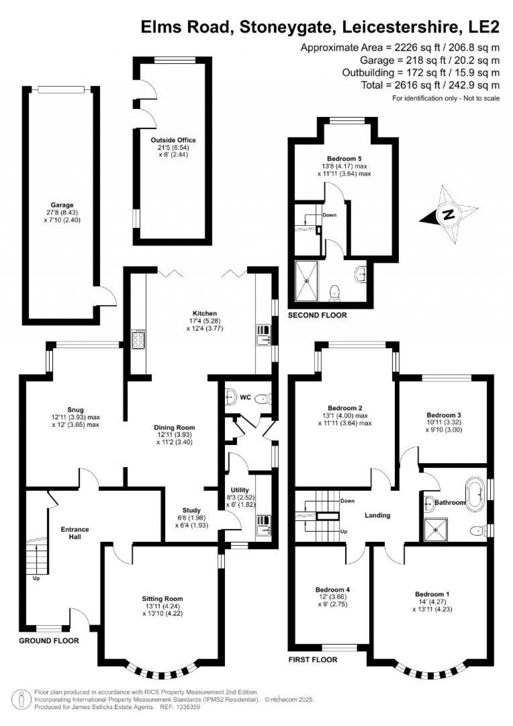 Floorplans For Elms Road, Stoneygate, Leicester
