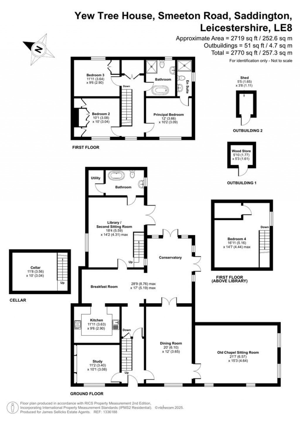 Floorplans For Yew Tree House, Saddington, Leicestershire