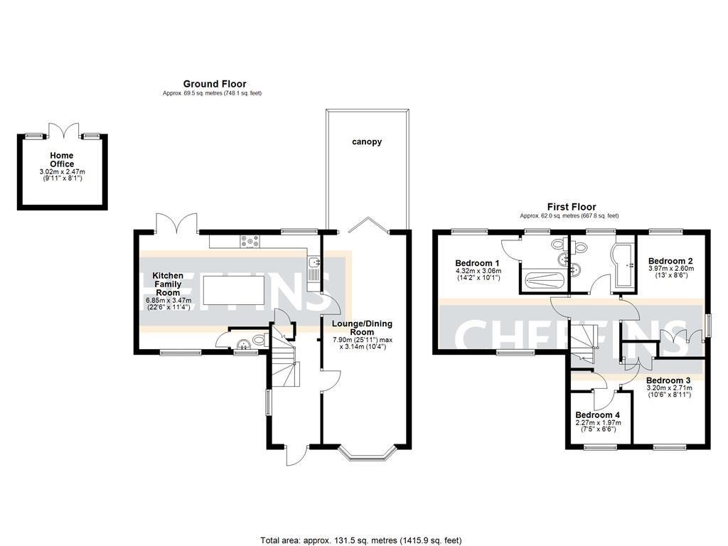 Floorplans For Clover End, Witchford, Ely