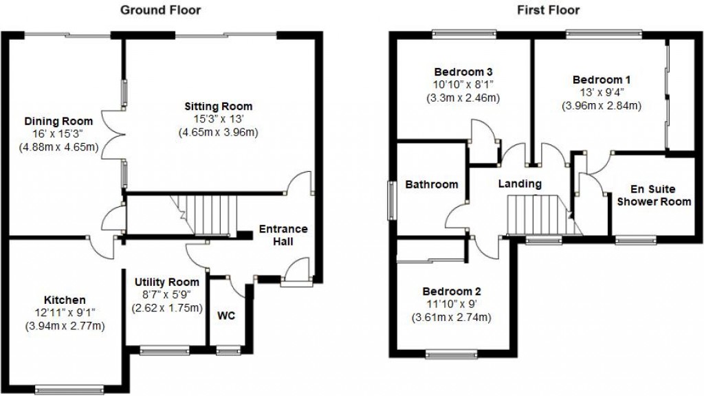 Floorplans For Pilgrim Close, Great Chesterford, Saffron Walden